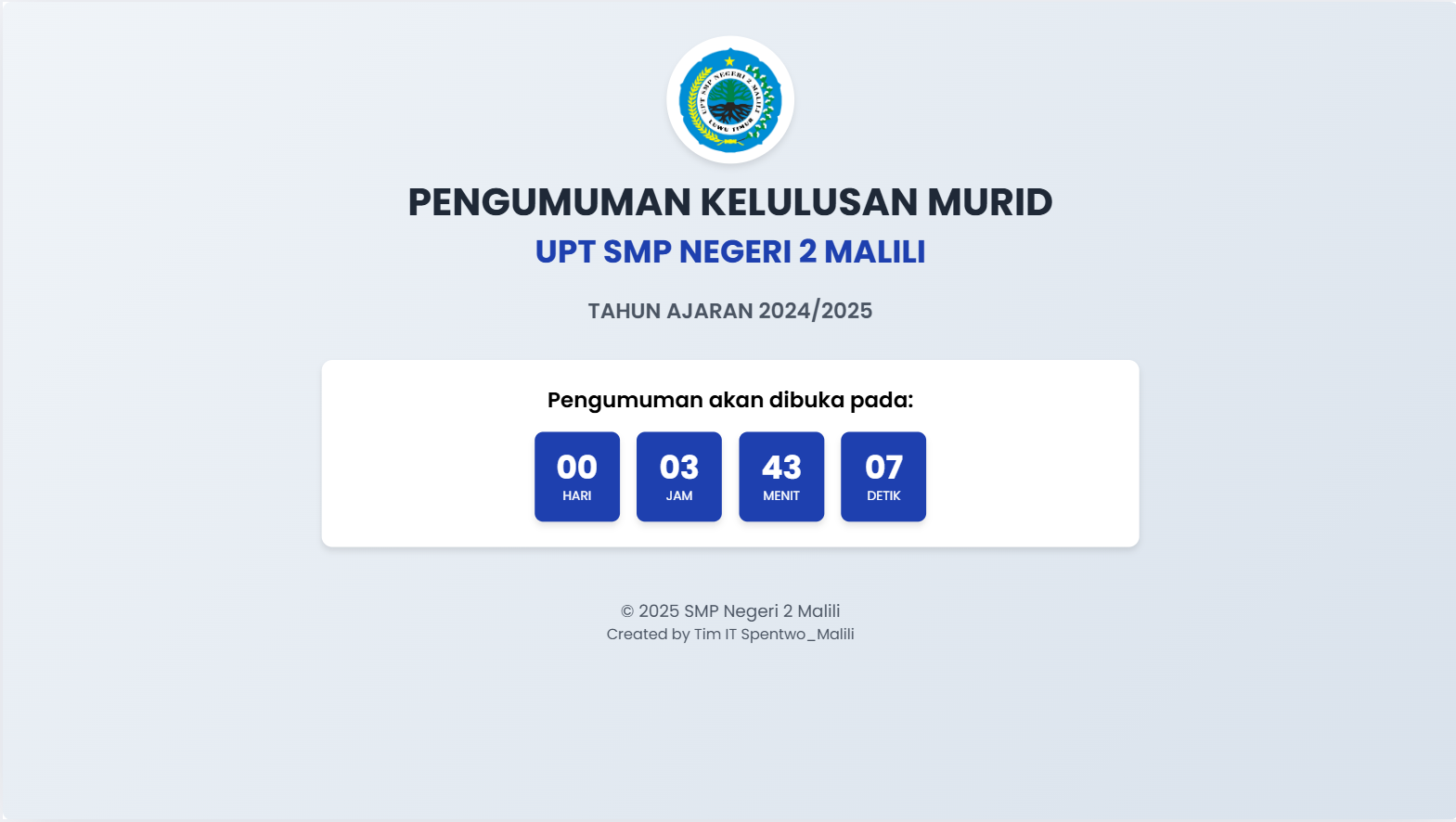 Pengumuman Kelulusan Murid Kelas IX Tahun Ajaran 2024/2025