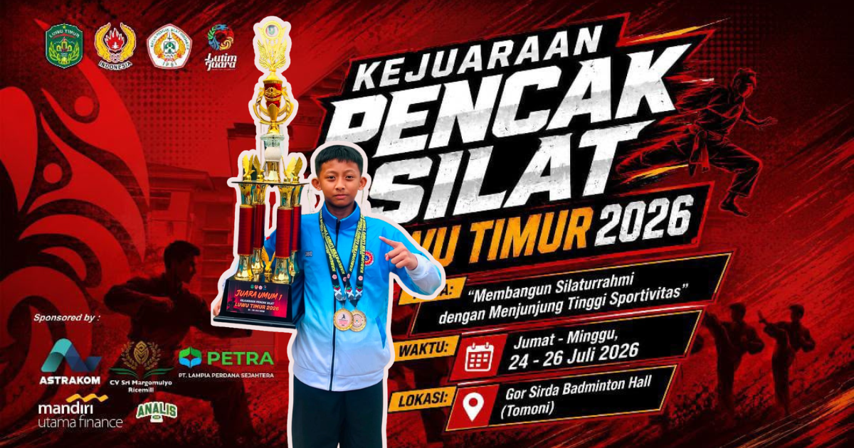 Borong Dua Emas! Murid UPT SMP Negeri 2 Malili Bersinar di Kejuaraan Pencak Silat Luwu Timur 2026